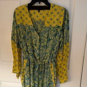 Yellow and Green Floral Jumpsuit